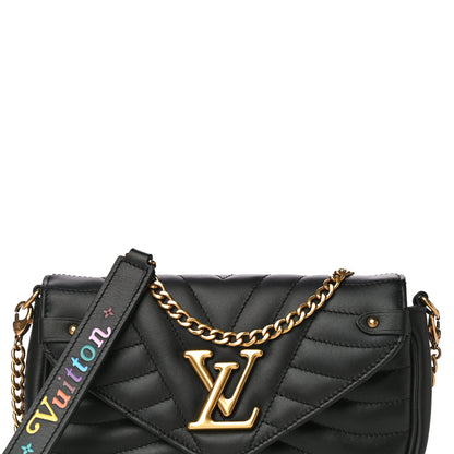 Louis Vuitton Calfskin New Wave Chain Pochette Black 7 of 12