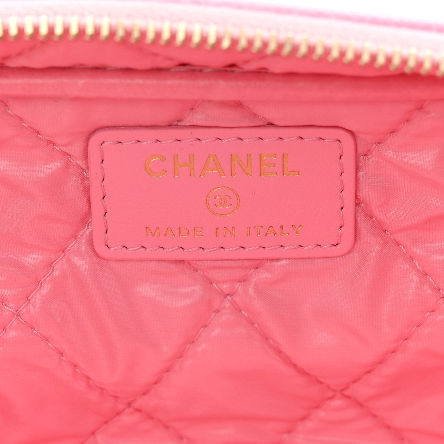 Chanel Caviar Quilted Toiletry Case With Chain Pink 6 of 8