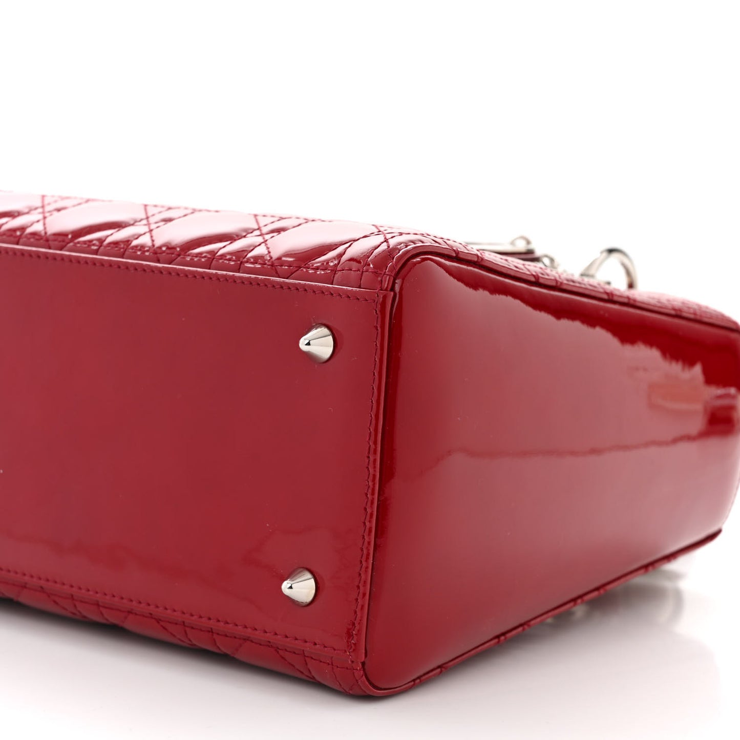 Patent Cannage Medium Lady Dior Burgundy Red