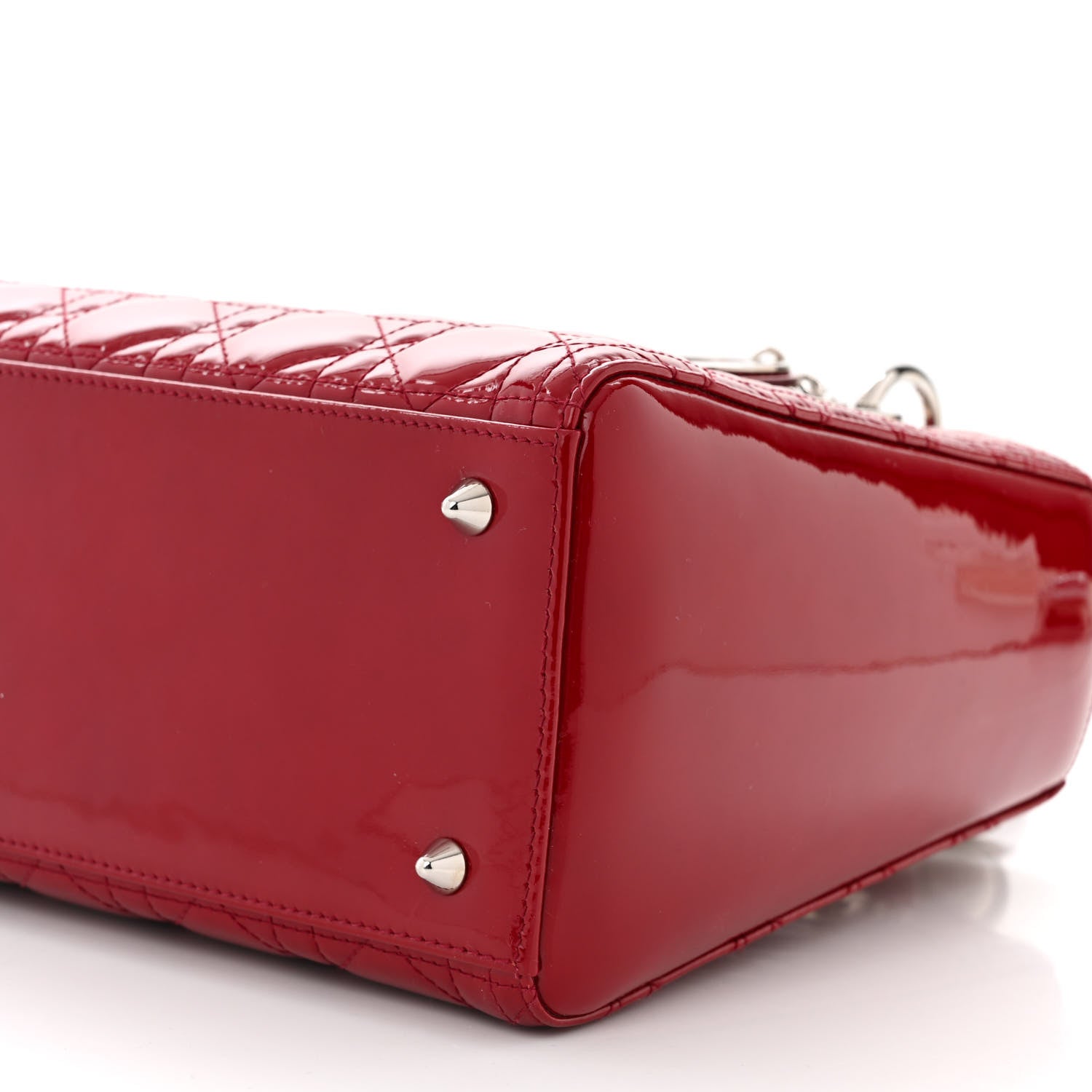 Christian Dior Patent Cannage Medium Lady Dior Burgundy Red 10 of 10