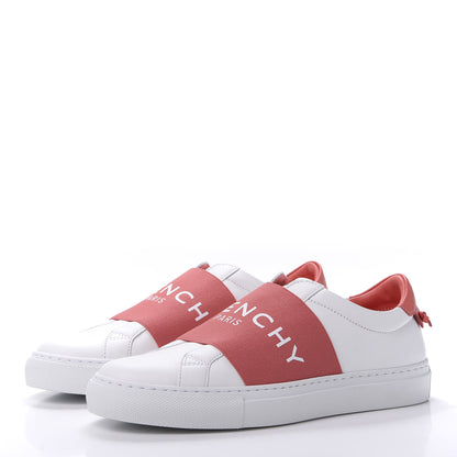 Givenchy Calfskin Band Logo Womens Urban Street Sneakers 36 White Red 3 of 11