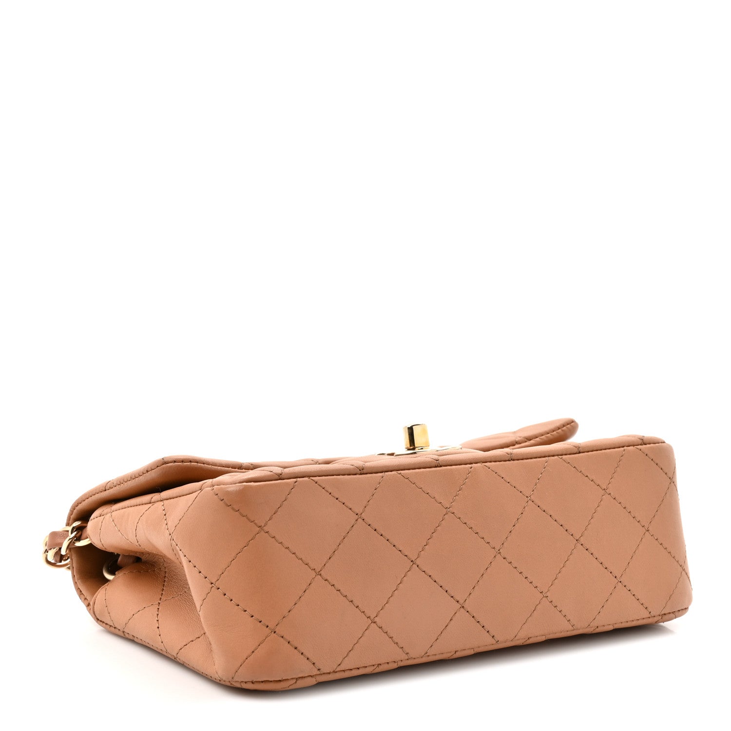 Chanel Lambskin Quilted Mini Rectangular Flap Brown 4 of 12