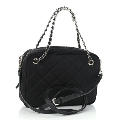 Prada Nylon Tessuto Impuntu Quilted Shoulder Bag Black 2 of 12