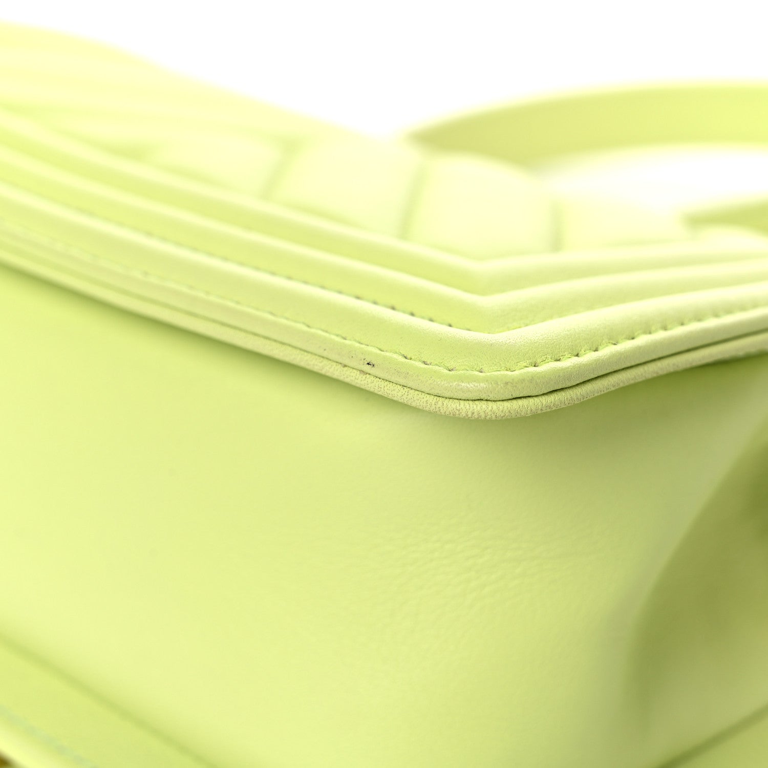 Chanel Calfskin Chevron Quilted Small Boy Flap Light Green 11 of 11