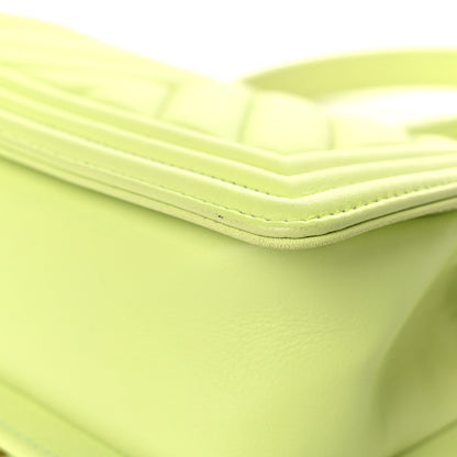 Chanel Calfskin Chevron Quilted Small Boy Flap Light Green 11 of 11