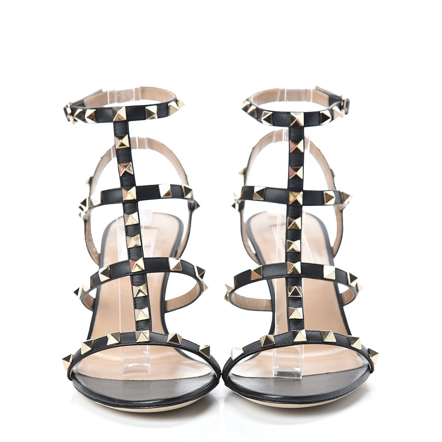 Nappa Rockstud Gladiator 70mm Sandals 37.5 Black
