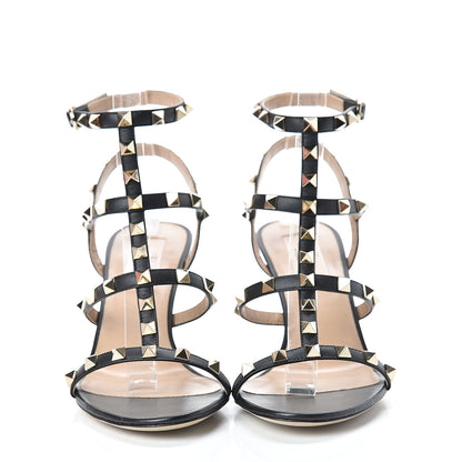 Valentino Garavani Nappa Rockstud Gladiator 70mm Sandals 37.5 Black 2 of 8