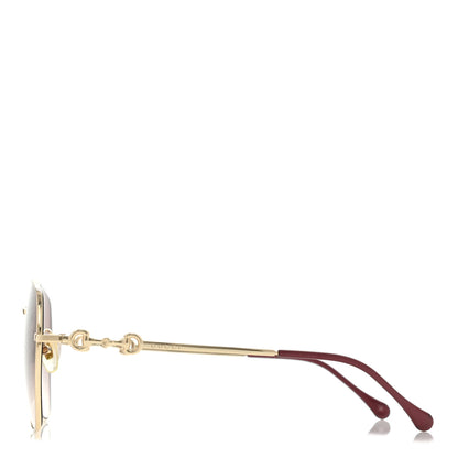 Gucci Metal Horsebit Square Sunglasses GG0882SA Gold 3 of 8
