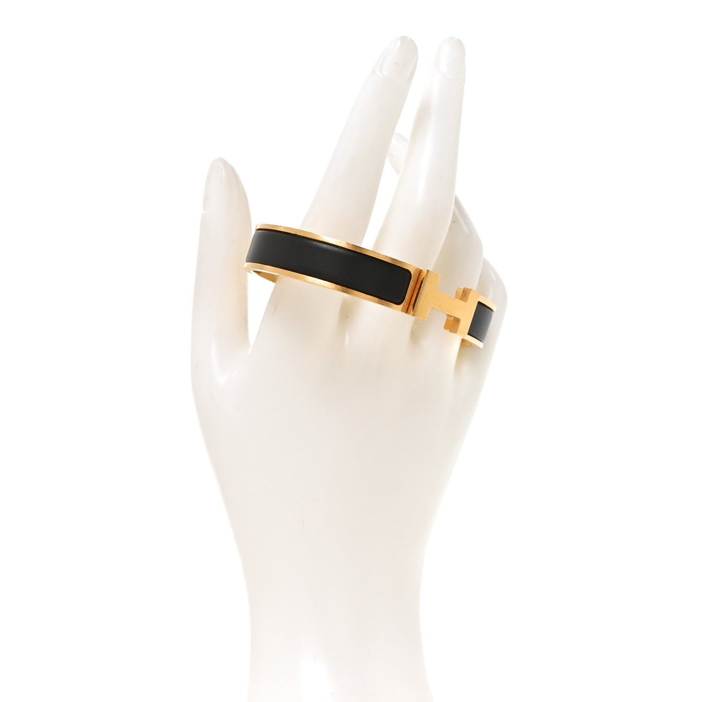 Matte Enamel Narrow Clic Clac HH Bracelet T6 Black