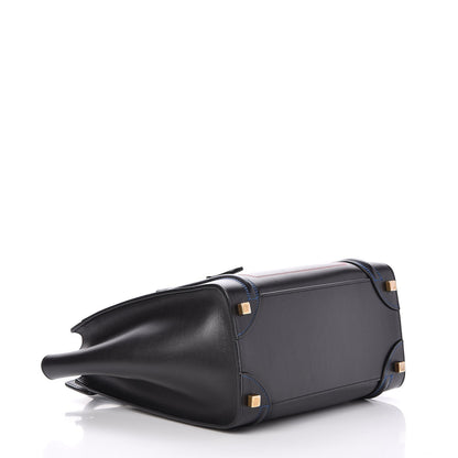 Celine Smooth Calfskin Multicolor Double Stitching Micro Luggage Black 4 of 7