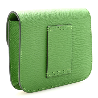 Hermes Epsom Enamel Constance Slim Wallet Vert Yucca Celeste 4 of 8