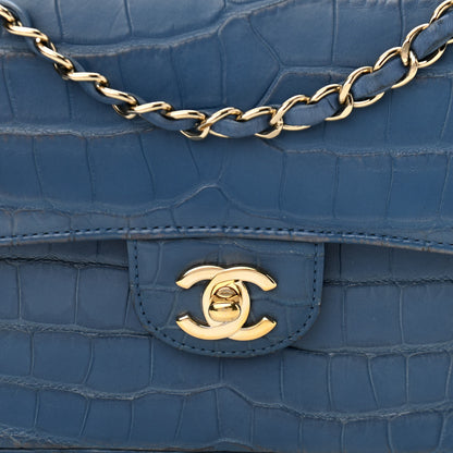 Chanel Alligator Medium Double Flap Blue 8 of 15