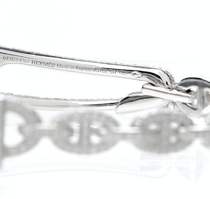 Hermes 18K White Gold Pave Diamond MM Chaine d'Ancre Punk Bracelet SH 8 of 8