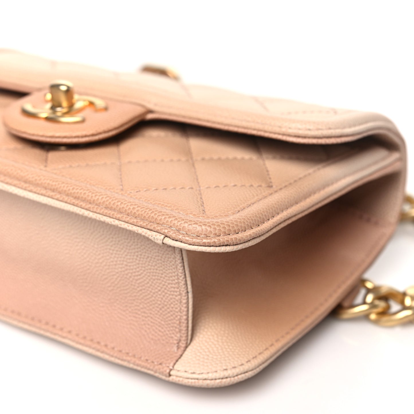 Caviar Quilted Sunset On The Sea Waist Bag Beige