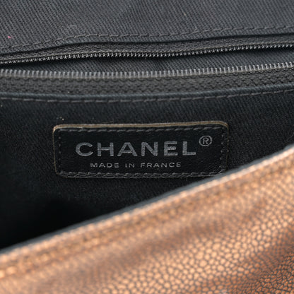 Chanel Metallic Caviar Half Moon Large Flap Bronze 6 of 13