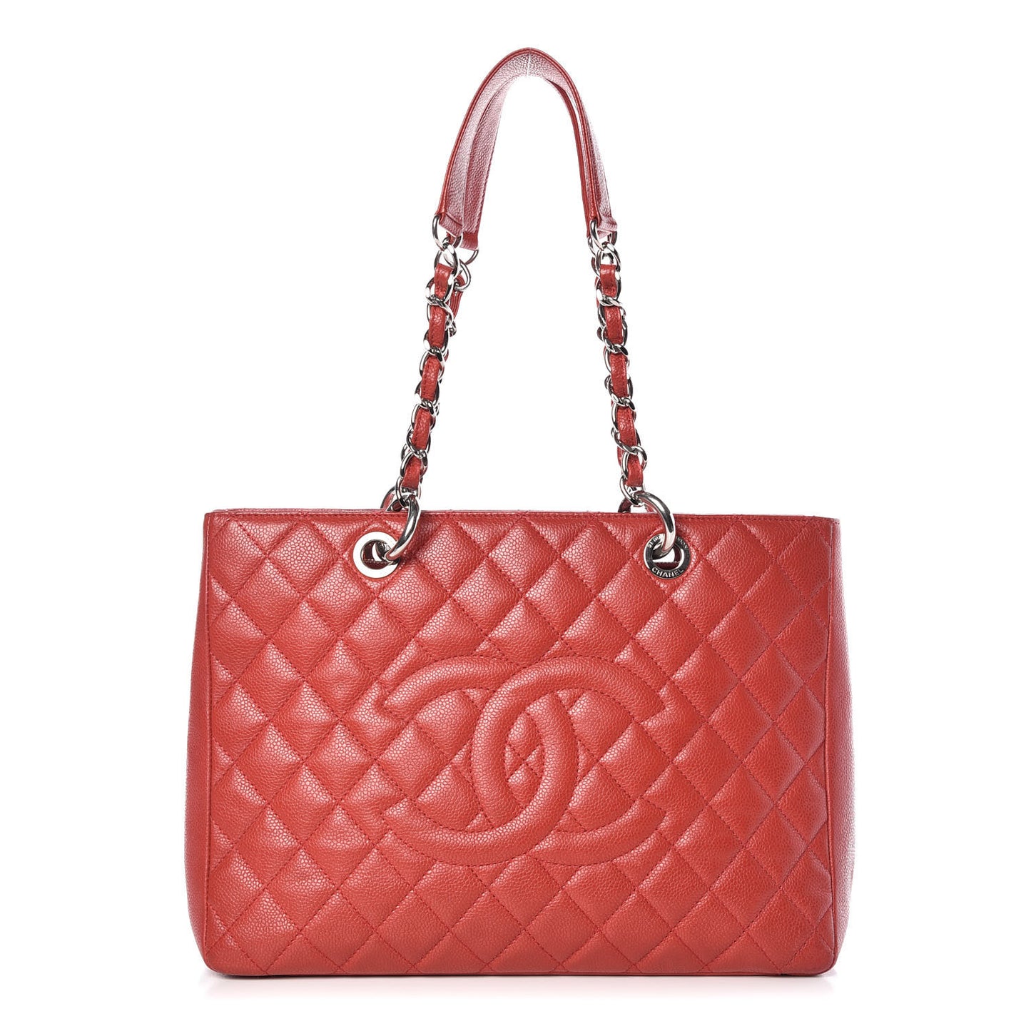 Caviar Quilted Grand Shopping Tote GST Red