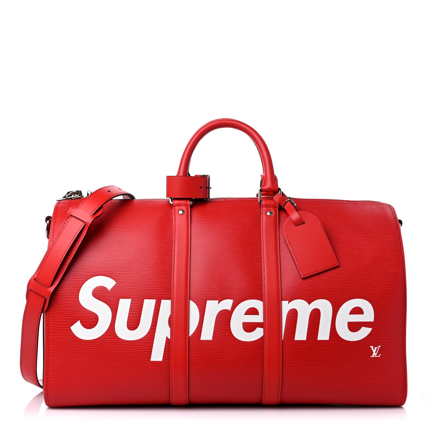 Louis Vuitton X Supreme Epi Keepall Bandouliere 45 Red 1 of 13