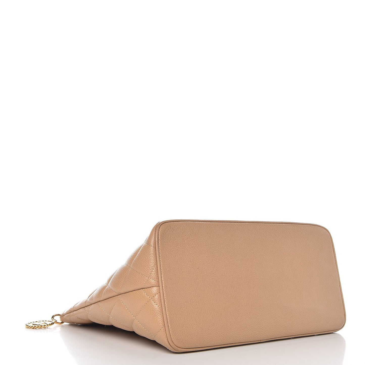 Caviar Quilted Medallion Tote Beige