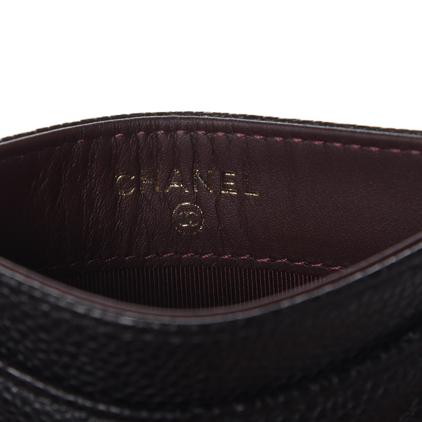 Caviar Quilted Card Holder Black