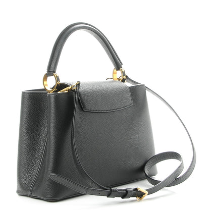 Louis Vuitton Taurillon Metallic Flowers Capucines PM Black 3 of 7
