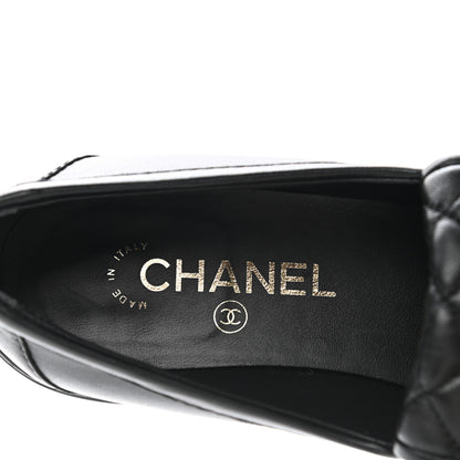 Chanel Lambskin Quilted CC Turnlock Loafers 39 Black 7 of 8