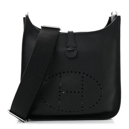 Hermes Taurillon Clemence Evelyne III PM Black 1 of 10