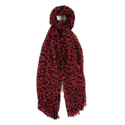 Louis Vuitton Cashmere Silk Leopard Etole Stole Rouge 1 of 3