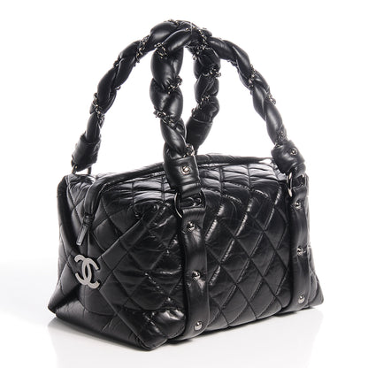 Chanel Distressed Lambskin Lady Braid Small Tote Black 3 of 9