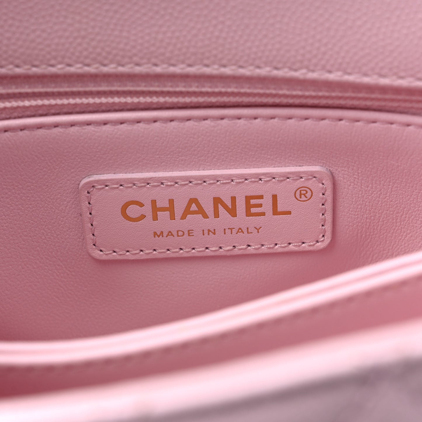 Caviar Quilted Mini Coco Handle Flap Light Pink