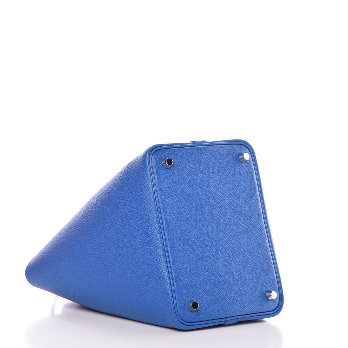 Epsom Tressage De Cuir Picotin Lock 18 PM Bleu Zellige Bleu Encre Rouge