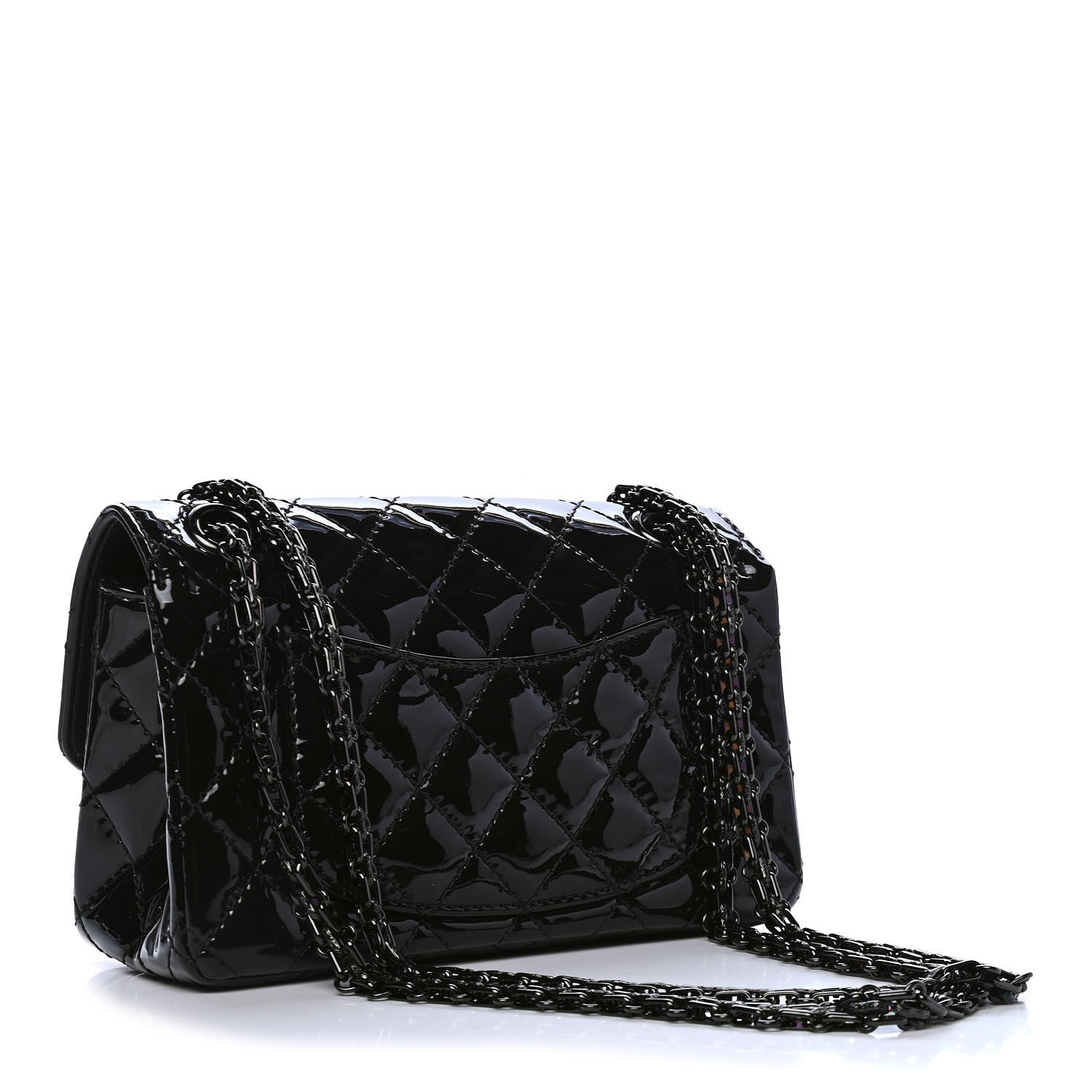 Chanel Patent Calfskin Quilted 2.55 Reissue Mini Flap So Black 2 of 6