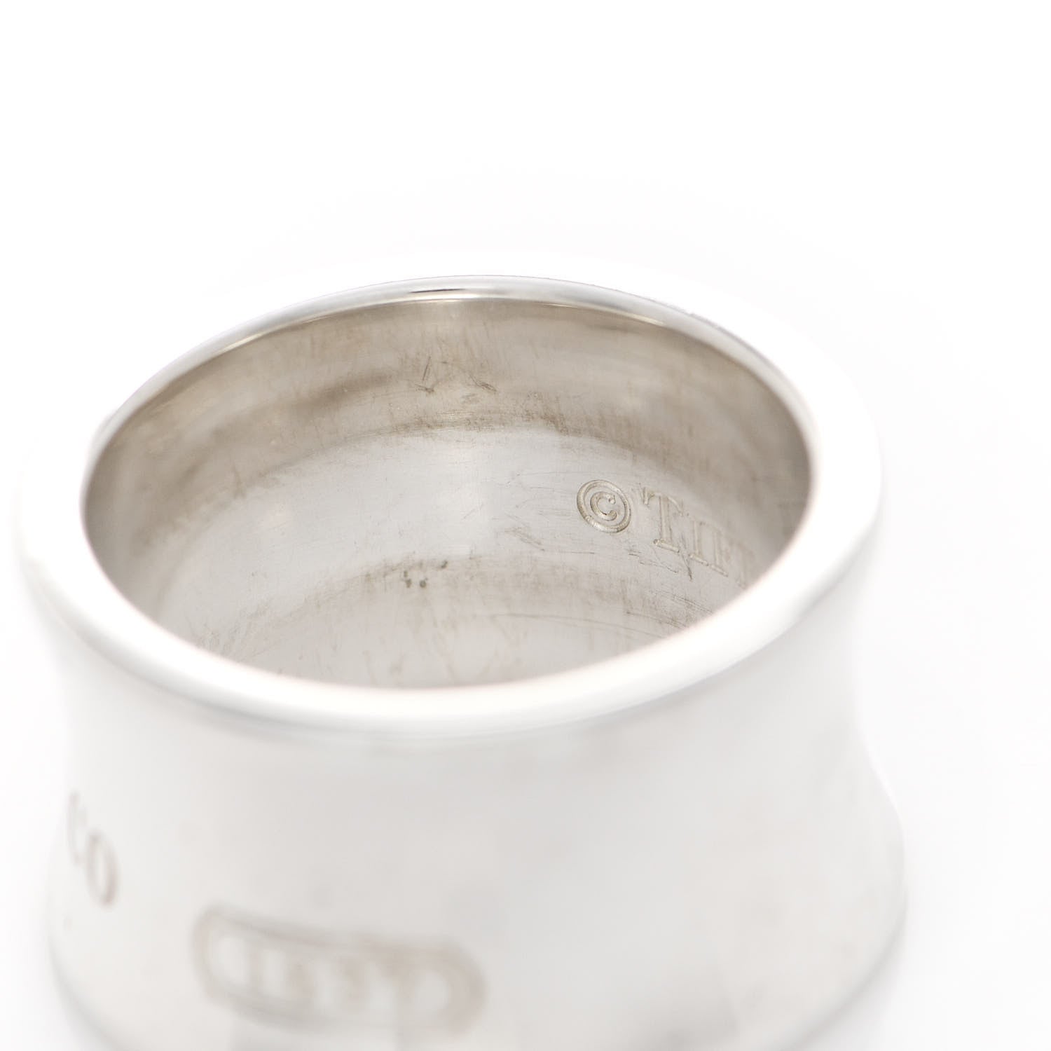 Tiffany Sterling Silver Wide 1837 Ring 50 5.5 6 of 6