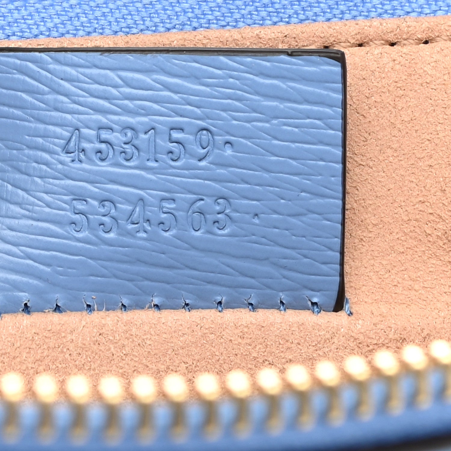 Gucci Calfskin Bamboo New Flora Zip Pouch Azure 7 of 8