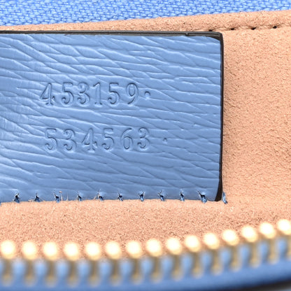 Gucci Calfskin Bamboo New Flora Zip Pouch Azure 7 of 8