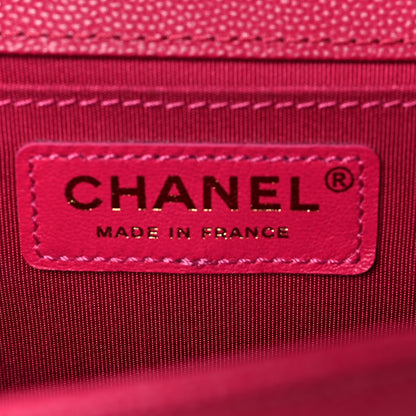 Chanel Caviar Quilted Medium Boy Flap Dark Pink 5 of 8