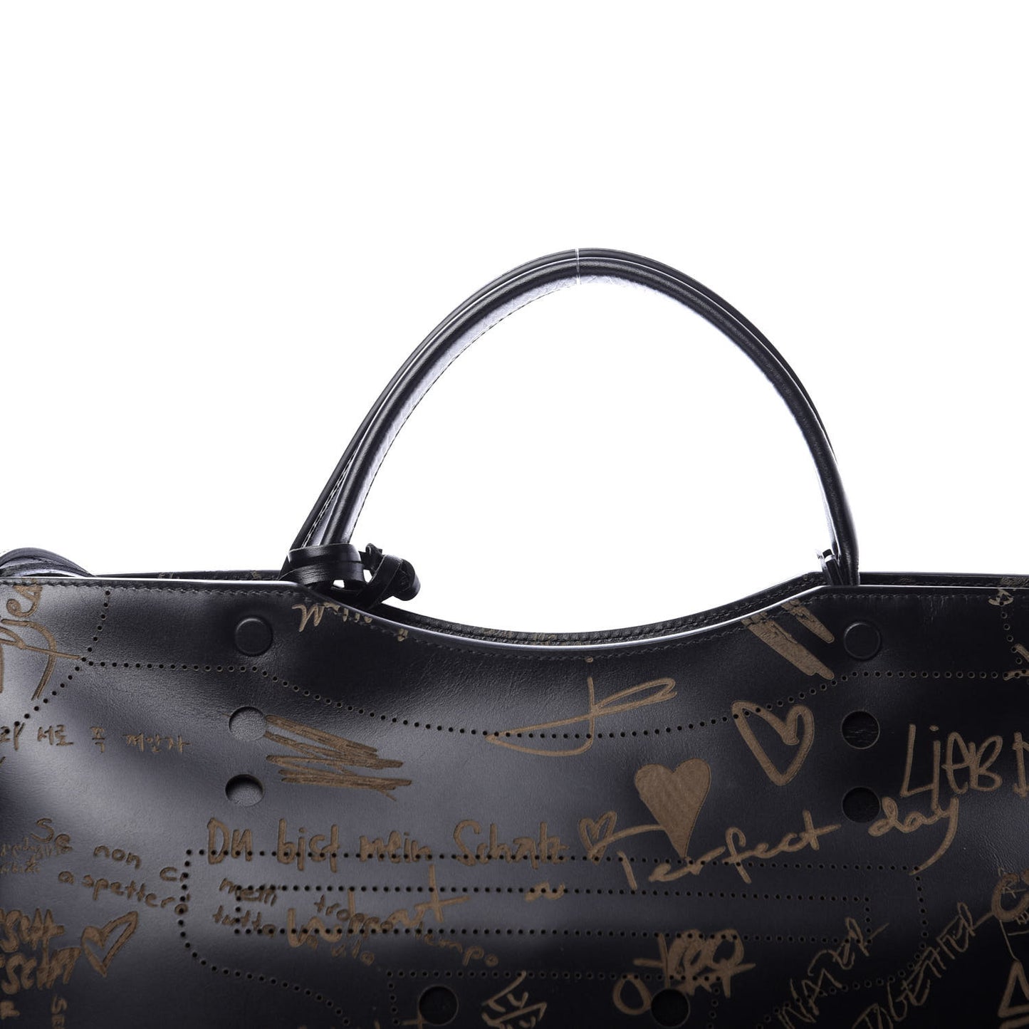 Calfskin Love Perforated Blackout Hardware City Black