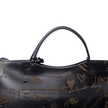 Balenciaga Calfskin Love Perforated Blackout Hardware City Black 12 of 12