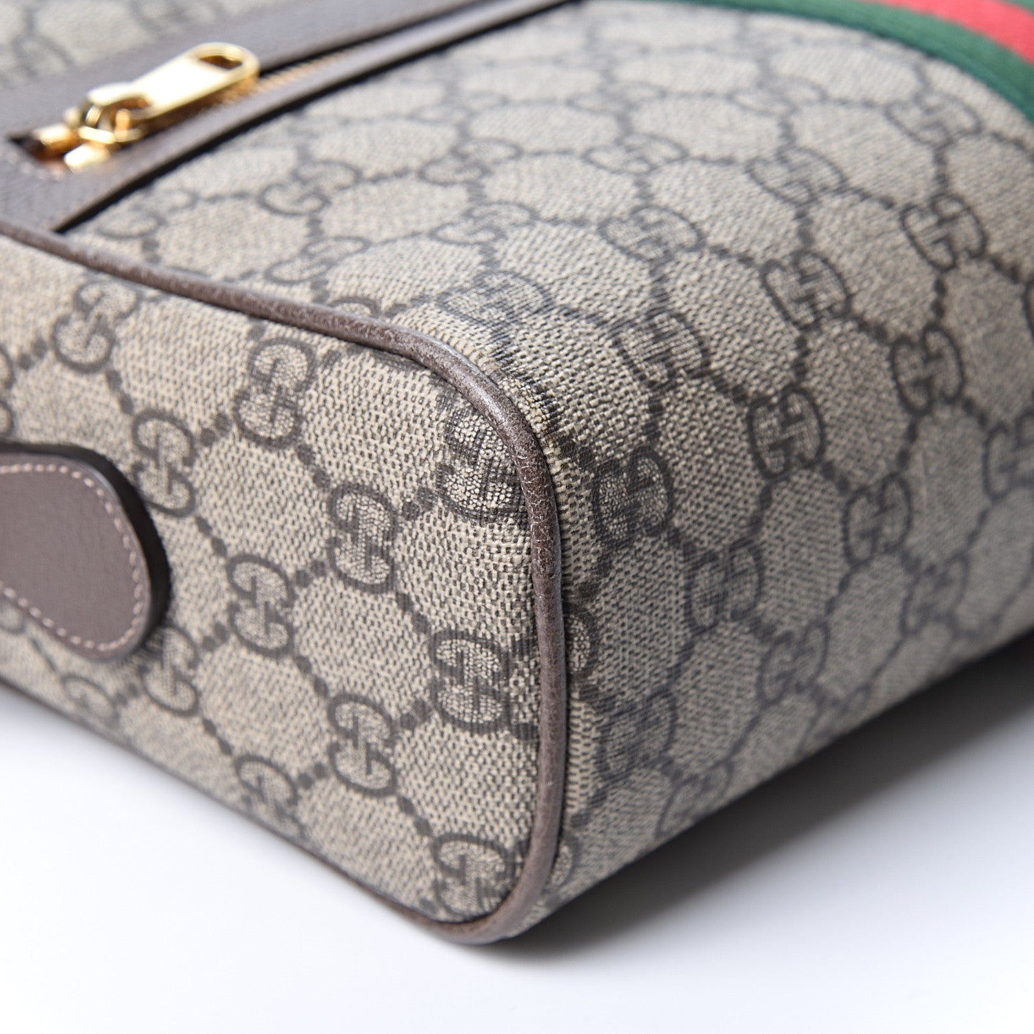 Gucci GG Supreme Monogram Web Small Ophidia Shoulder Bag Brown 8 of 9