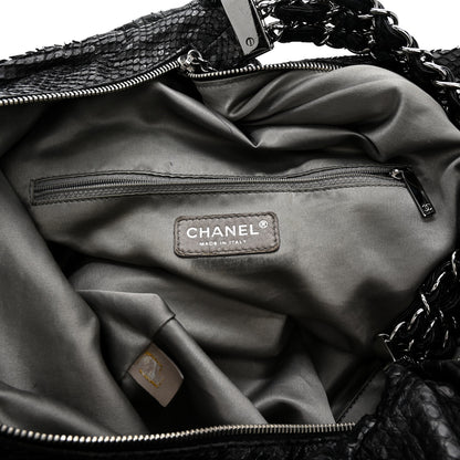 Chanel Snakeskin Rock and Chain Hobo Black 11 of 12