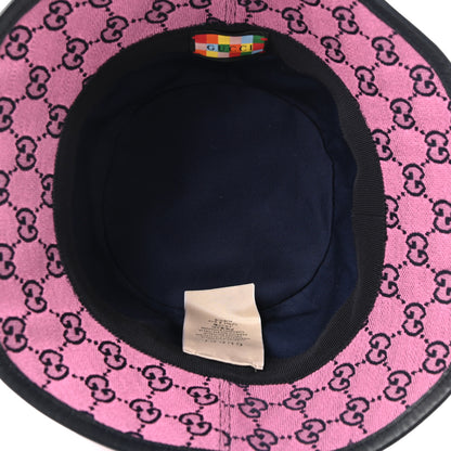 Gucci Monogram Multicolor New Sakai Calfskin Bob Malibu Bucket Hat M Parma Violet Blue 7 of 9