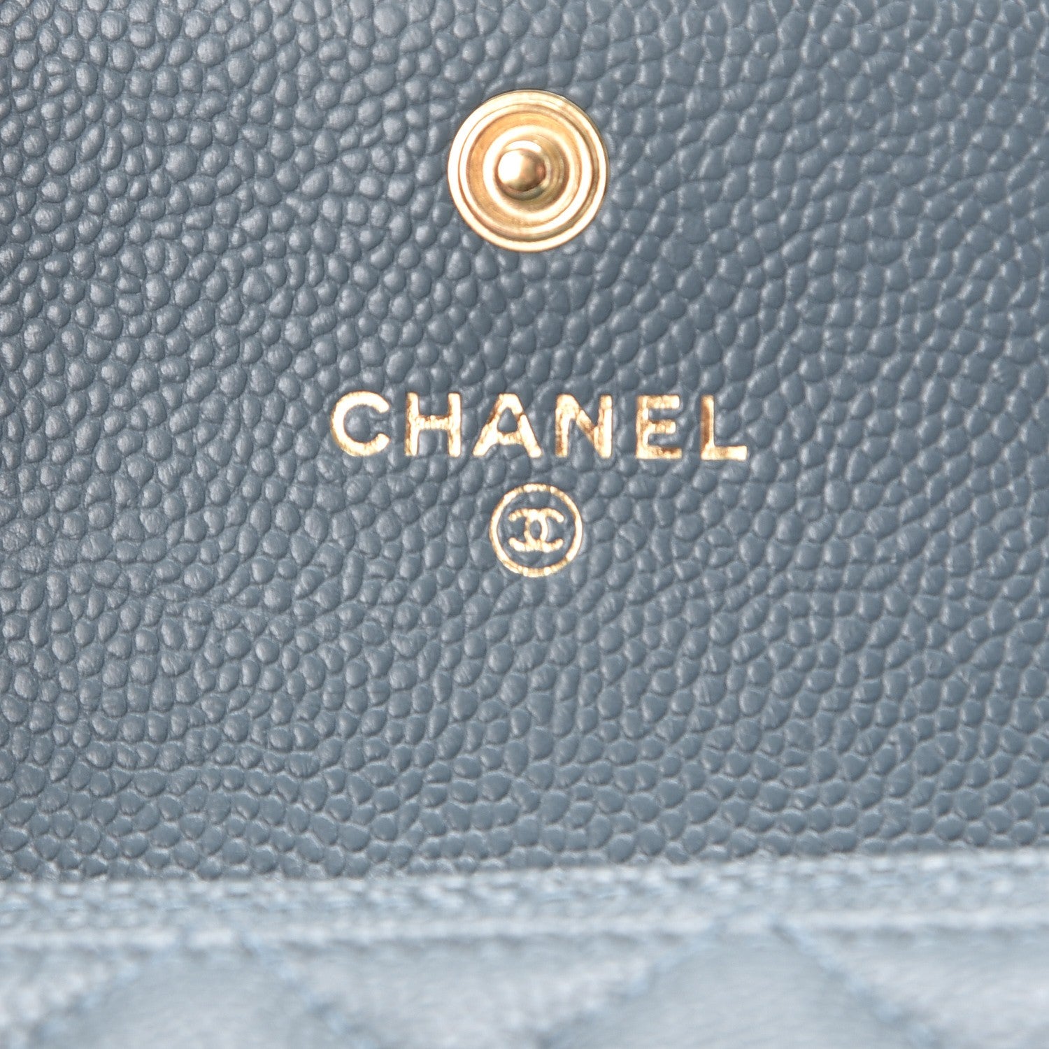 Chanel Caviar Quilted Boy Card Holder Wallet Blue 6 of 9
