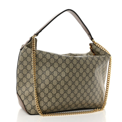 Gucci GG Supreme Monogram Large Linea A Hobo Light Brown 3 of 10