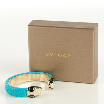 Bulgari Galuchat Serpenti Forever Bracelet S Aquarelle Turquoise 5 of 5