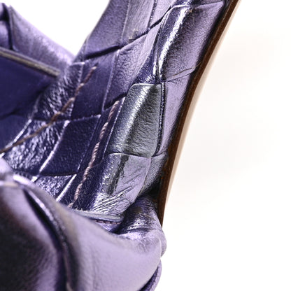 Bottega Veneta Metallic Nappa Maxi Reflection Weave Lido 90mm Mule Sandals 36.5 Wisteria 9 of 11
