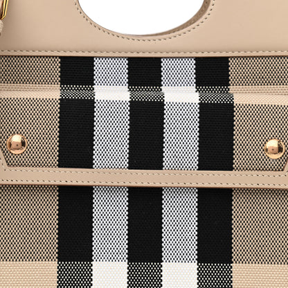 Burberry Smooth Calfskin Canvas Check Mini Pocket Bag Dusty Sand Soft Fawn 8 of 10