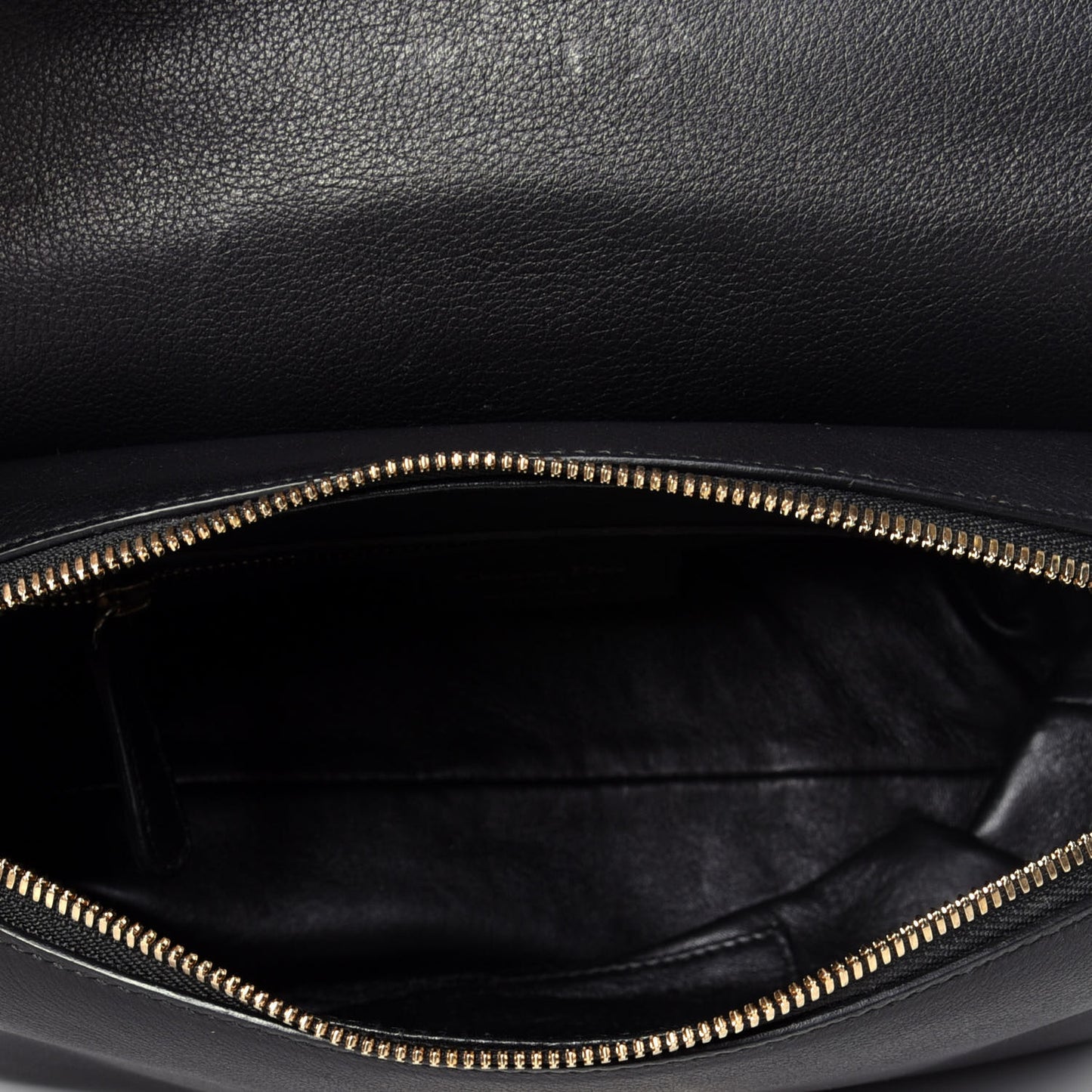Calfskin Top Handle Flap Black
