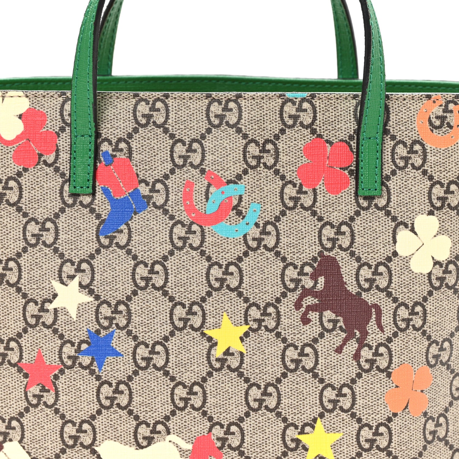 Gucci GG Supreme Monogram Ranch Childrens Tote Beige 7 of 10