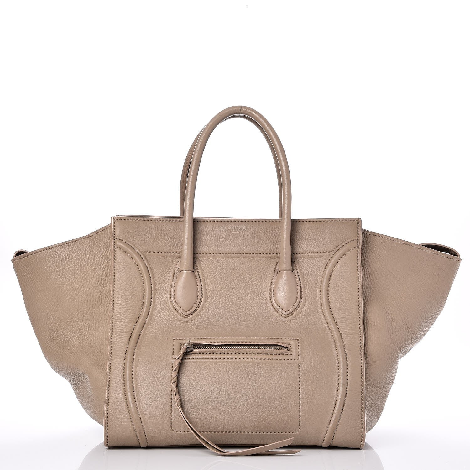 Celine Supple Calfskin Medium Phantom Luggage Beige 1 of 8