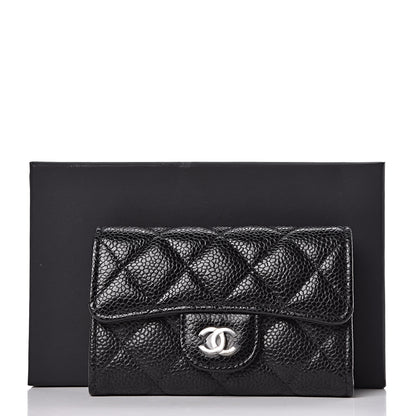 Chanel Caviar Quilted Flap Card Holder Wallet Black 11 of 11