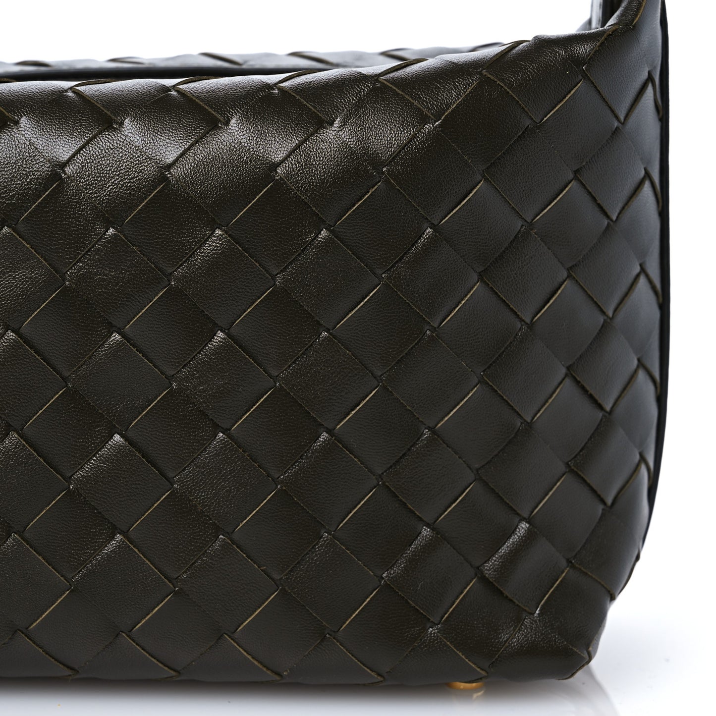 Calfskin Nappa Intrecciato Mini Wallace Kaki
